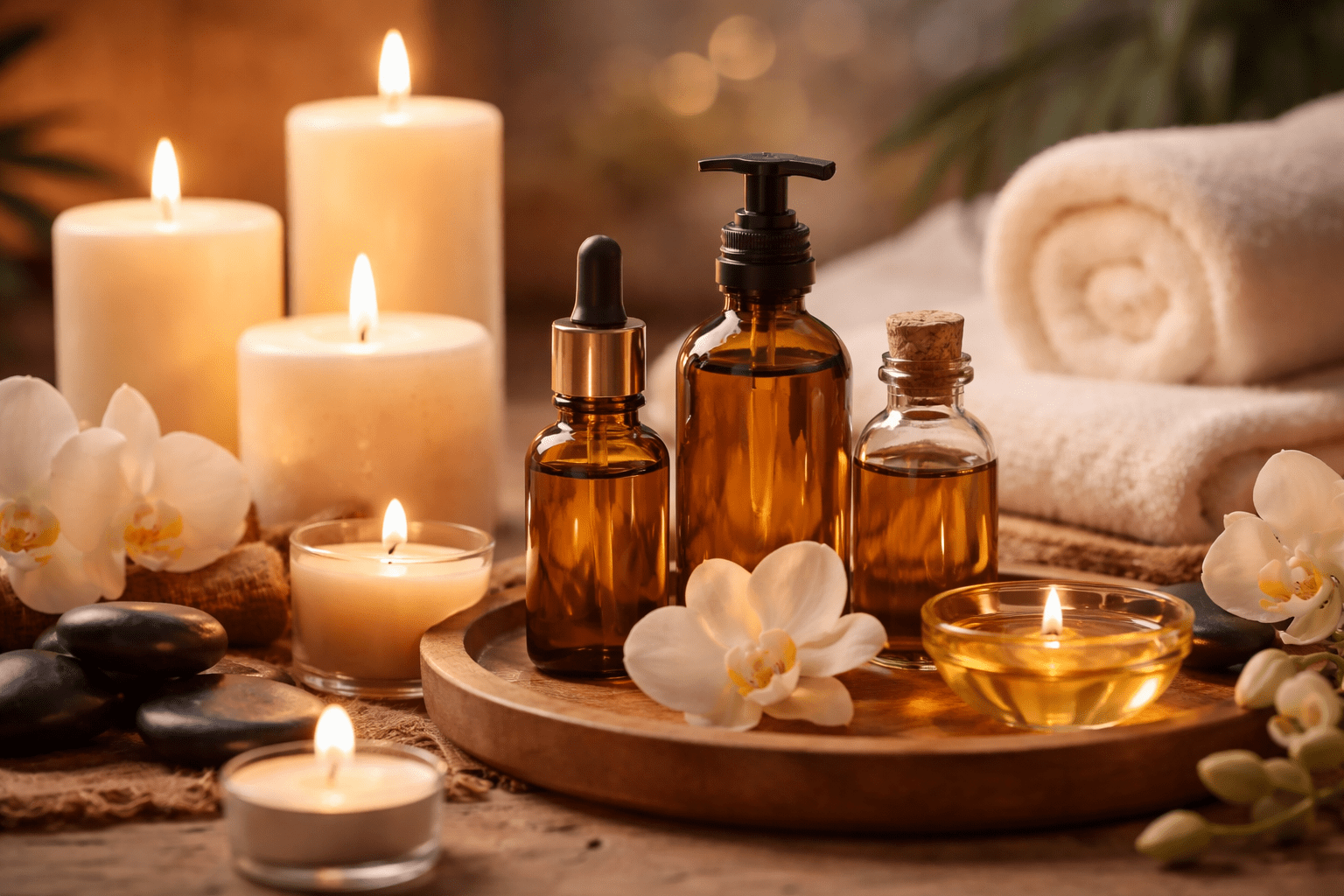 Candles and massage oils - silkandsin