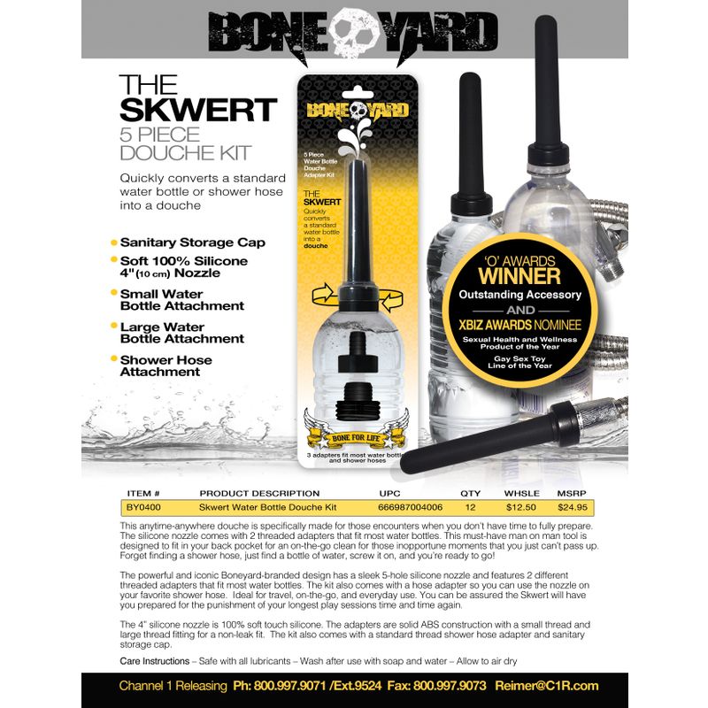The Skwert 5 Pc Douche Kit Clamshell-BY0400