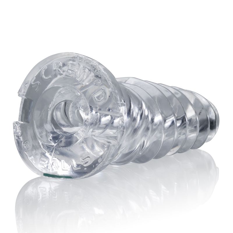 ScrewD Super Squish Corkscrew Jackoff Toy Clear-OX-3014-CLR