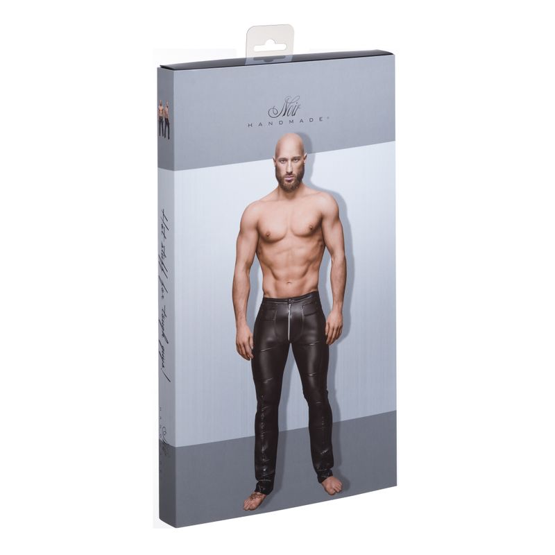 Sexy Pants With Hot Details-H021-BLK-S