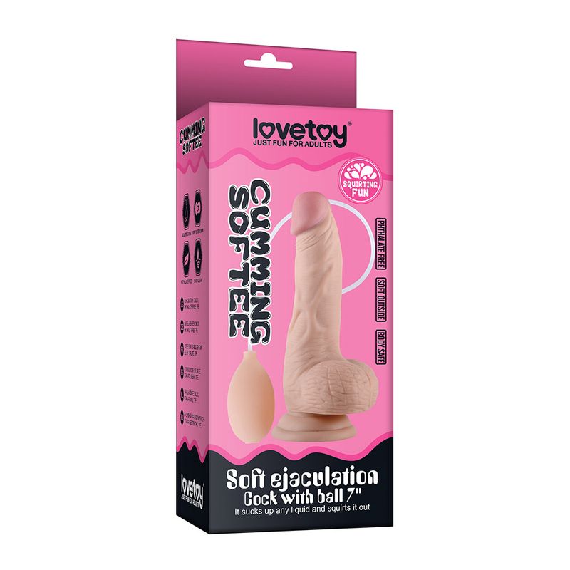 Soft Ejaculation Cock With Ball 8in-LV316002