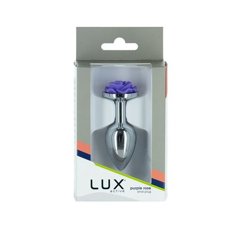 Purple Rose 3in Metal Butt Plug-38215