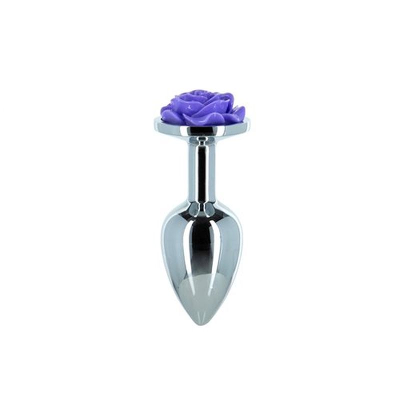 Purple Rose 3in Metal Butt Plug-38215