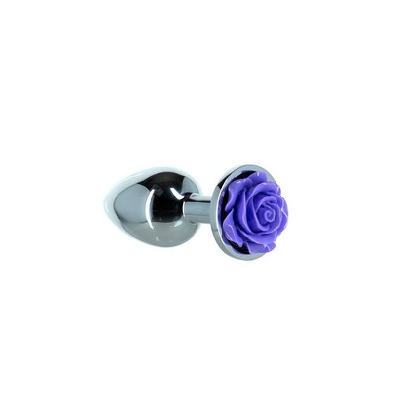 Purple Rose 3in Metal Butt Plug-38215