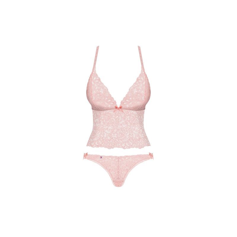 Delicanta Top and Panties Pink-1692-L/XL-PNK