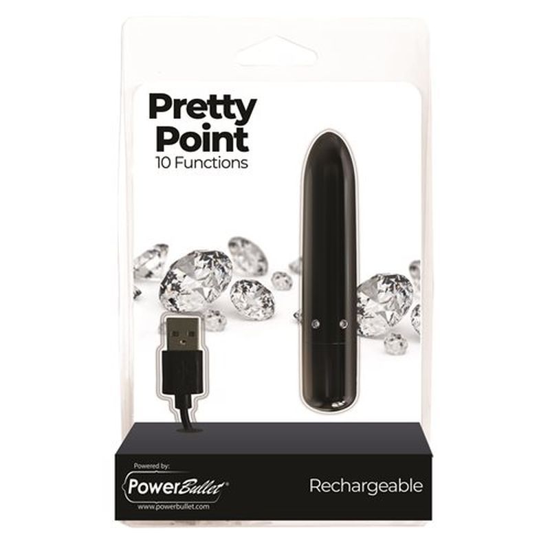 Pretty Point 4in Power Bullet Black-56411-BLK