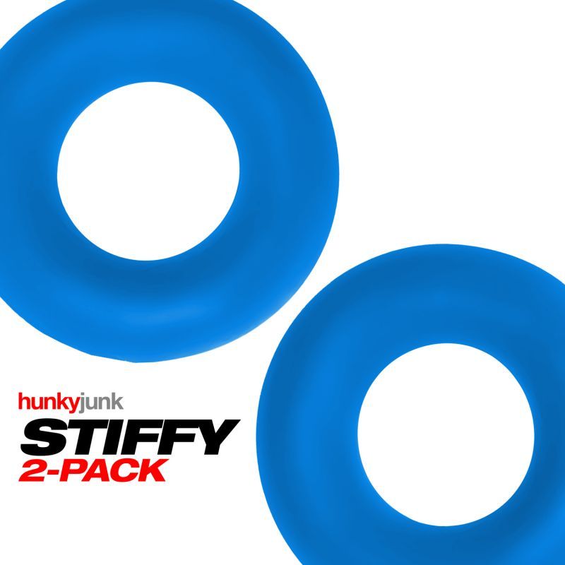 Stiffy 2 Pc Bulge Cockrings by HunkyJunk Teal Ice-HUJ-126-TELICE