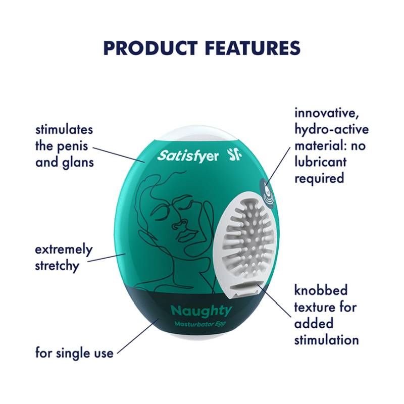 Satisfyer Masturbator Egg Naughty-4010021