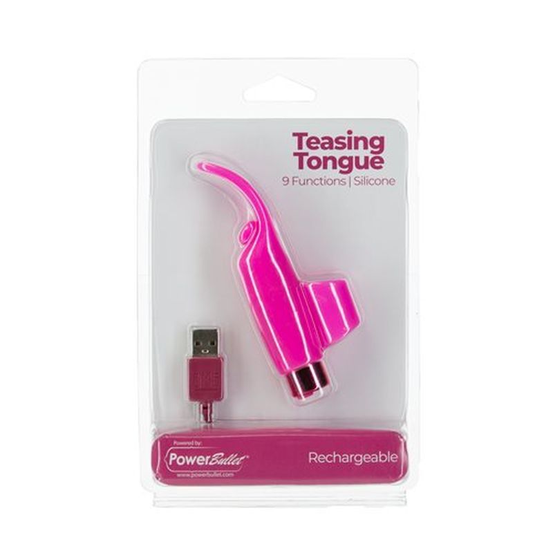 Power Bullet Teasing Tongue w Rechargeable Bullet Pink-98316