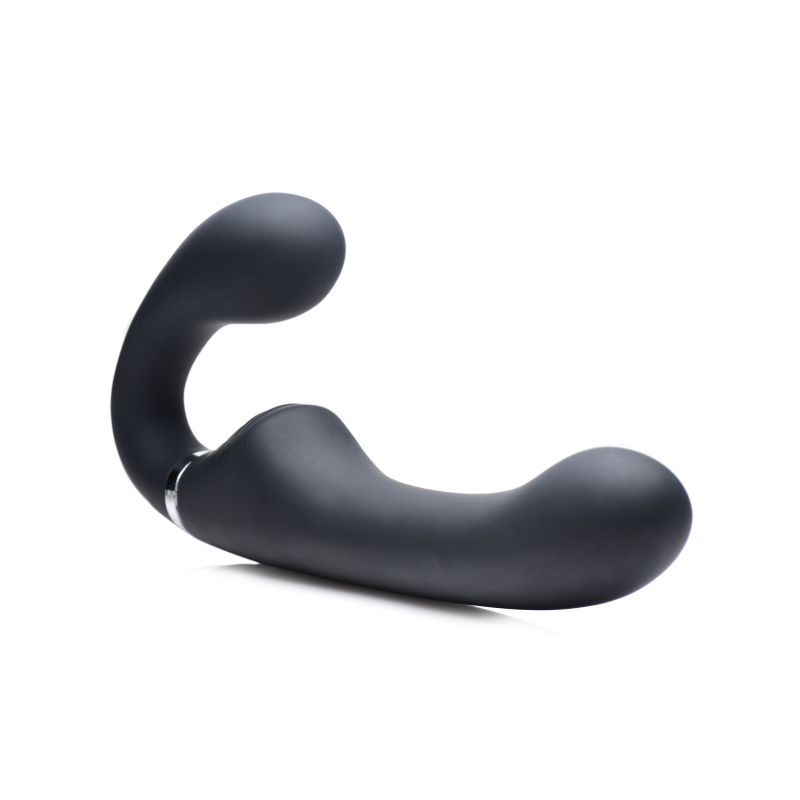 Mighty Rider 10X Strapless Strap-On Black w Remote-AG557-BLK