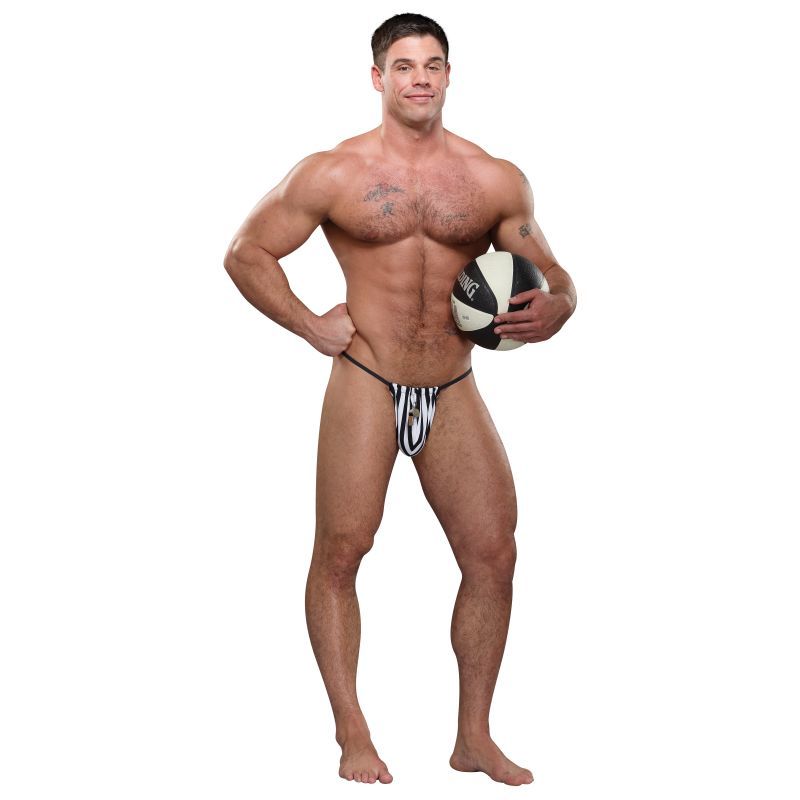Referee Novelty G-String Black-PAK-707-BLK-O/S