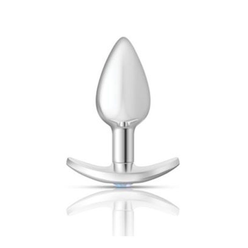 Cheeky Charms Silver Anchor Butt Plug w Clear and Teal Jewel Kit-VB-CC9141-S