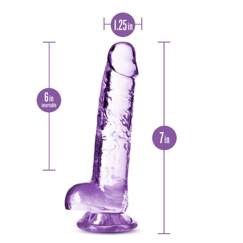 Naturally Yours 7" Crystaline Dildo Amethyst-BL-51601