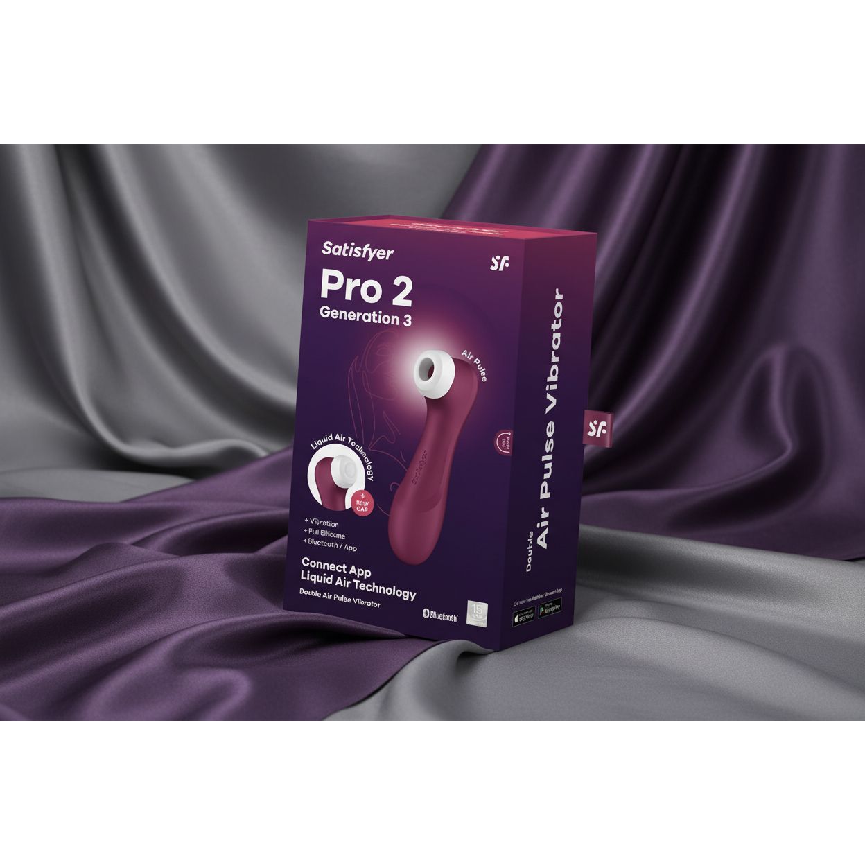 Satisfyer Pro 2 Gen 3 App Control Clitoral Stimulator Wine Red-4051840