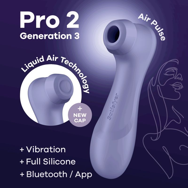 Satisfyer Pro 2 Gen 3 App Control Clitoral Stimulator Lilac-4051864