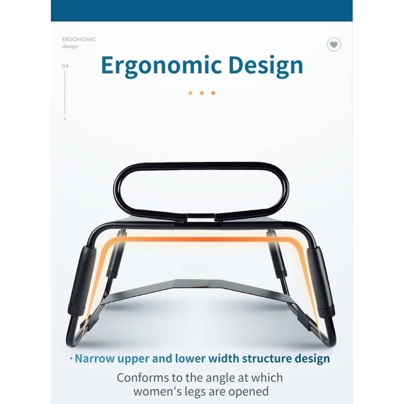 Sex Chair Adjustable Height Black w Handle and Arch Bridge