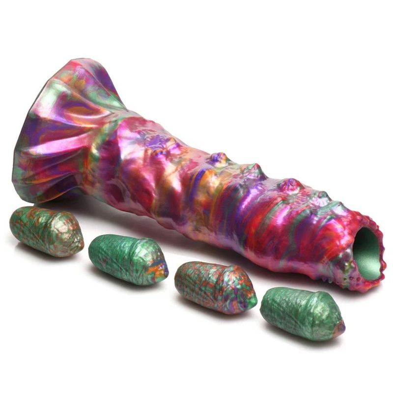 Larva Silicone Ovipositor Dildo w/ Eggs-AH195