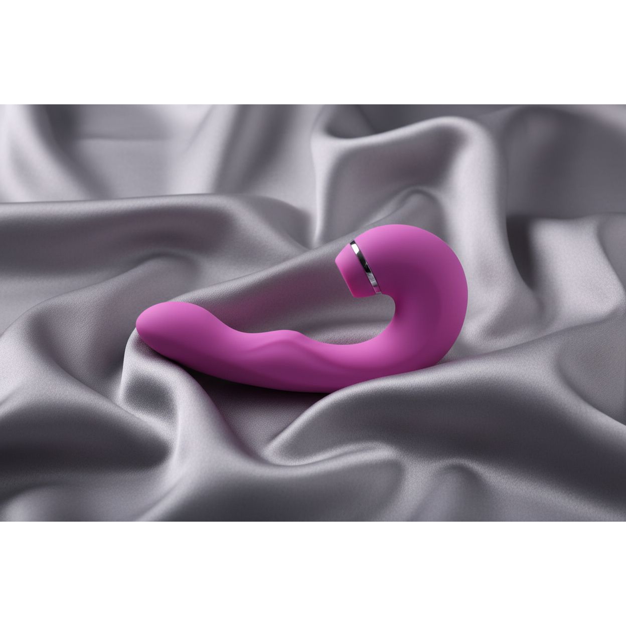 Shegasm 5 Star 10X Tapping G-Spot Vibe w Suction Pink-AG667-Pink