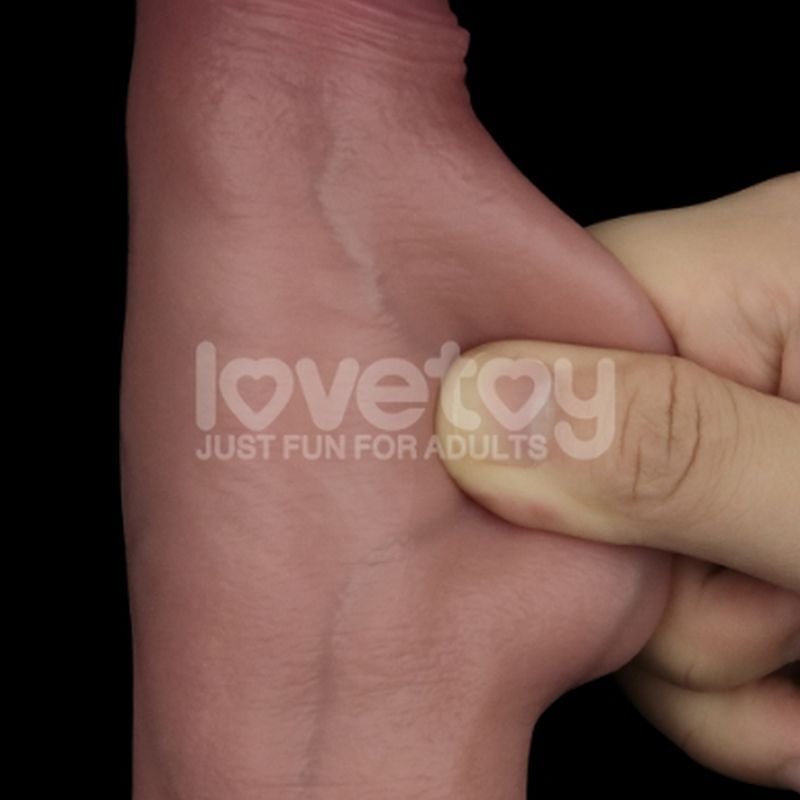 Sliding Skin Pro Dual Layer Silicone Dong 9in-LV417103
