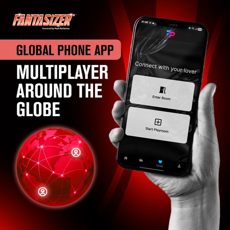 Hypershaker Automatic App Controlled LCD Masturbator Red