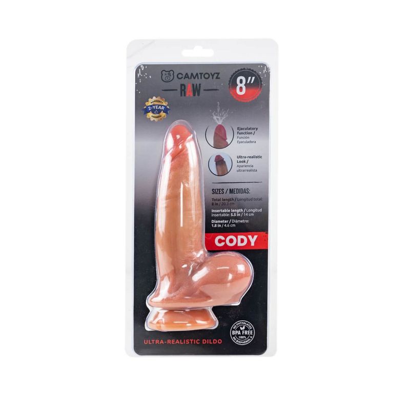 Ultra Realistic 20cm Squirting Dildo Cody