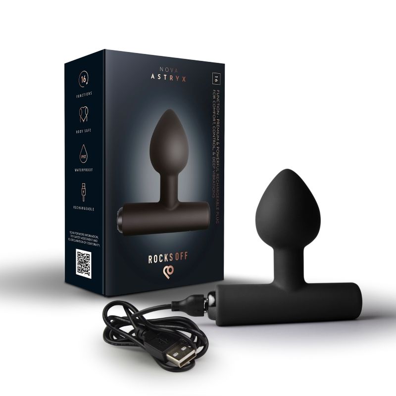 Nova Solaris Tapered Butt Plug Vibrator Black