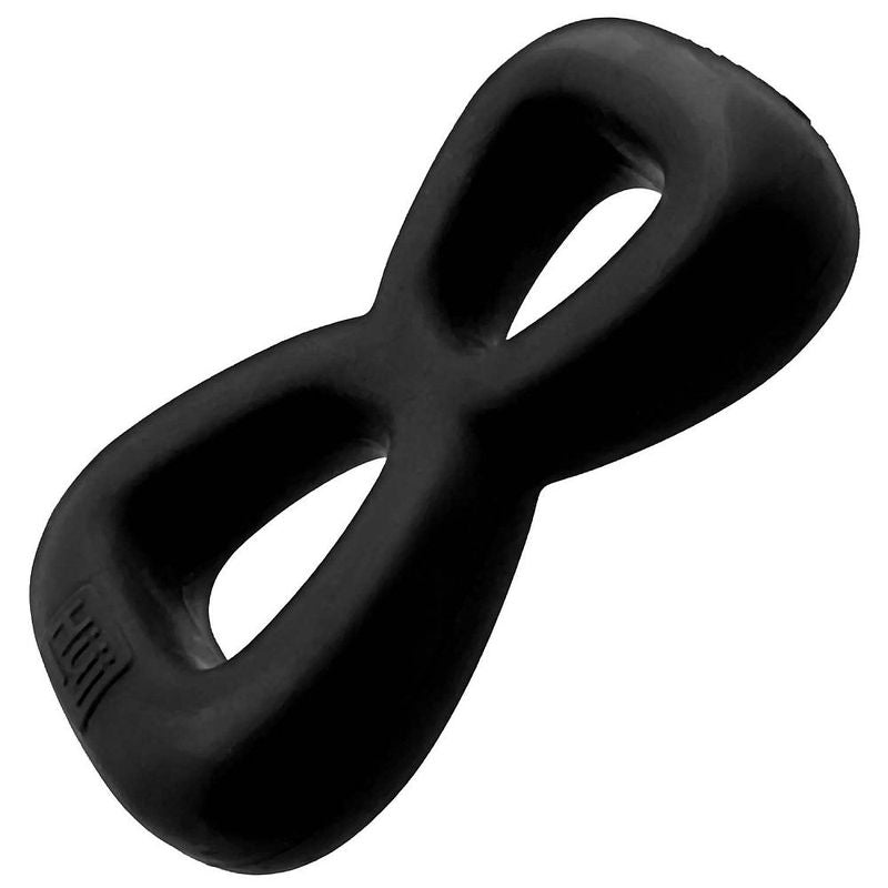 Boomerang Double Cockring Ball Stretcher Black