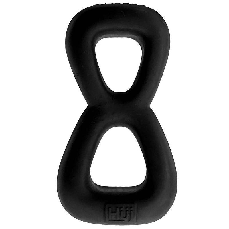 Boomerang Double Cockring Ball Stretcher Black