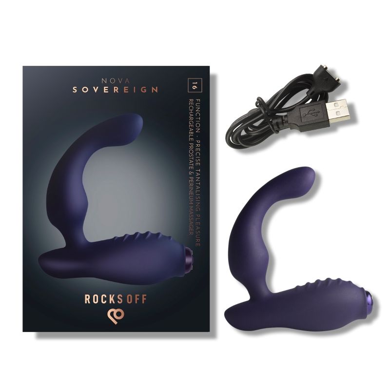 Nova Sovereign Smooth P Spot Vibrator Blue