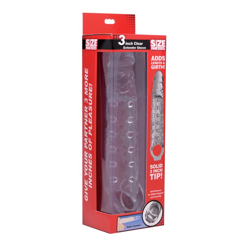 3in Extender Sleeve Clear - Silk and Sin