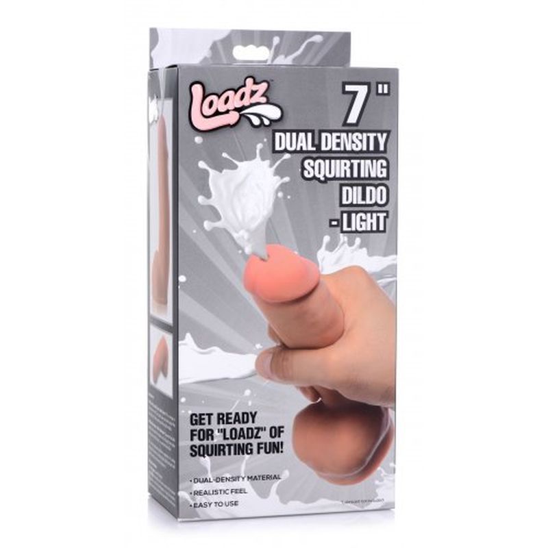 7in Dual Density Squirting Dildo w Balls Reservoir - Silk and Sin