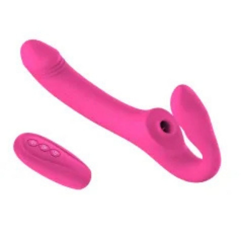 9.06" Magenta Dual-Ended Vibrator – 10 Modes, Remote Control, Rechargeable Waterproof | Deep Waves, Teasing Sensations