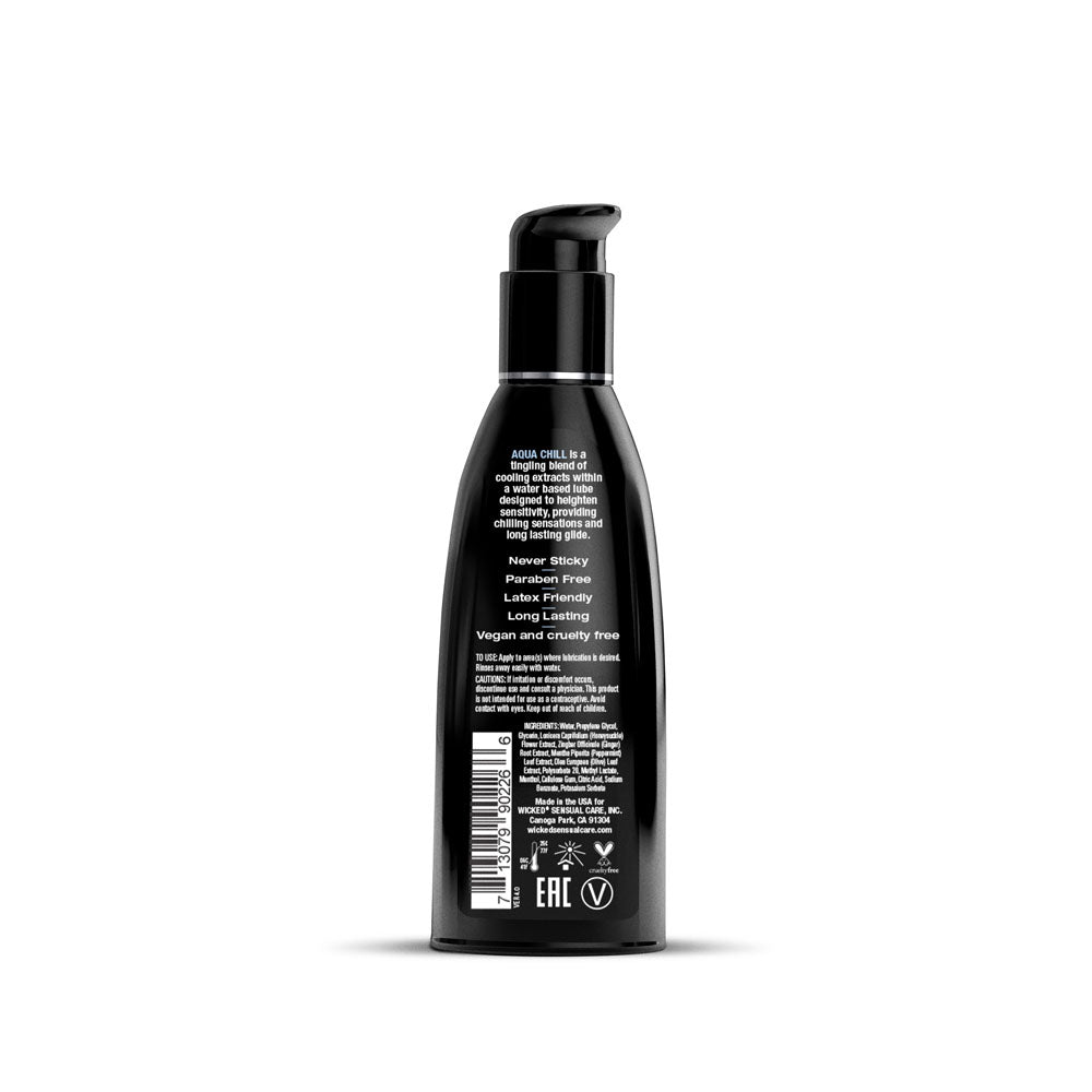 Wicked Aqua Chill - Cooling Water Based Lubricant - 60 ml (2 oz) Bottle