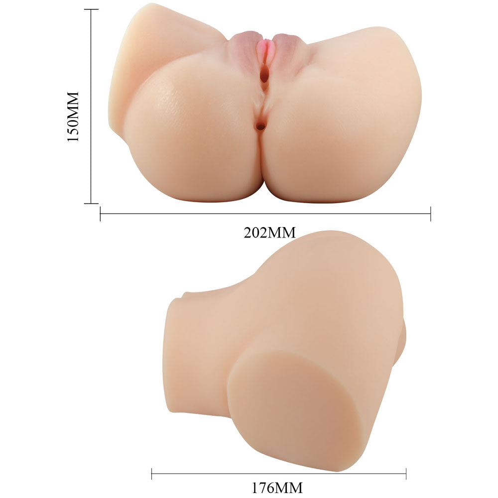 CRAZY BULL EMILIA Vibrating Torso - Flesh Vibrating Torso Masturbator
