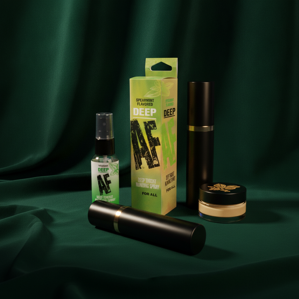 Deep AF - Mint - Mint Flavoured Deep Throat Spray - 29 ml | Deep AF Throat Spray: Enhance Oral Pleasure, Reduce Gag