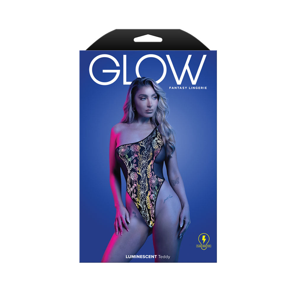 GLOW Luminescent Flash Teddy SM - Black Reflective Teddy - S/M Size