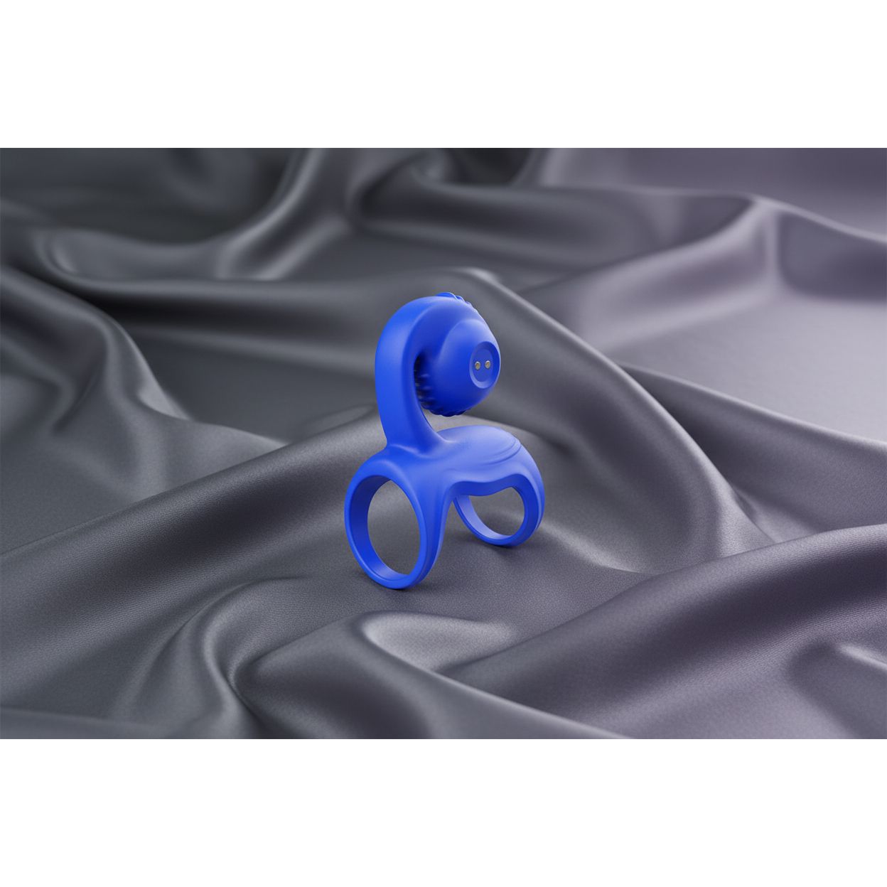 Adam & Eve ROCKIN & ROLLIN SNAIL - Blue USB Rechargeable Vibrating Couples Cage