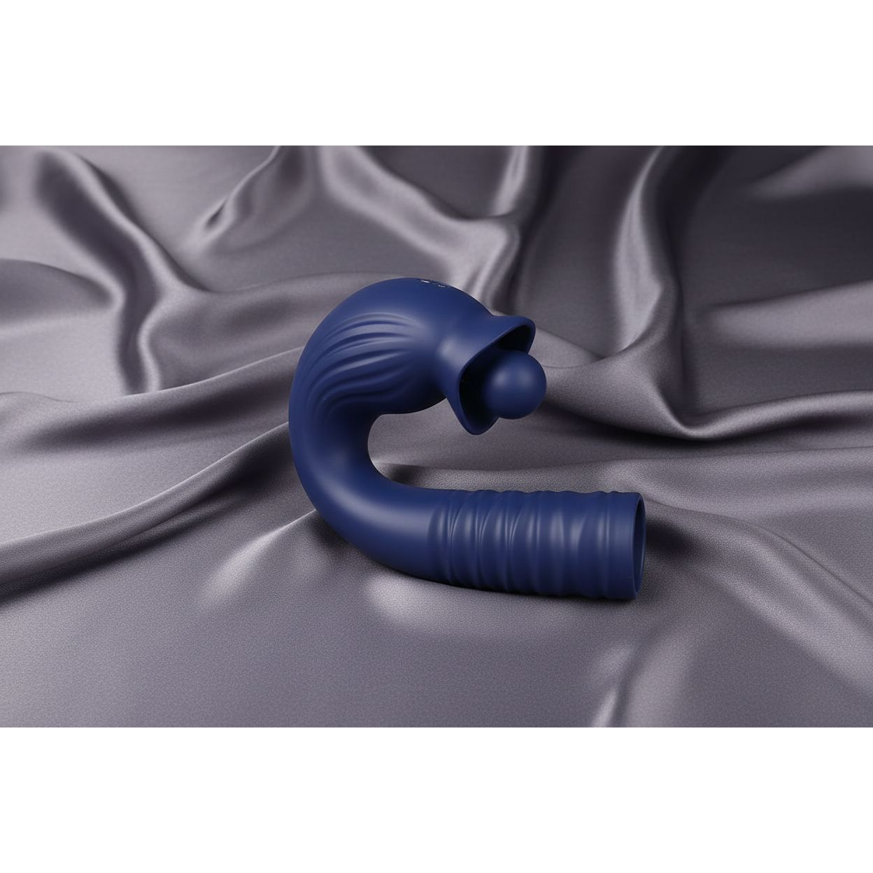Adam & Eve THE BIG BALLER - Navy Blue 18.8 cm USB Rechargeable Thrusting Rabbit Vibrator