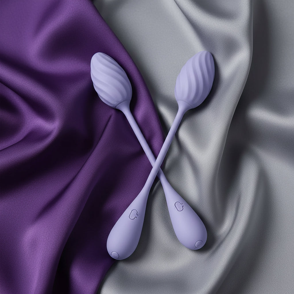 Adam & Eve SPIRAL LOVE Wearable Egg - Purple USB Rechargeable Wearable Vibrating Egg with Wireless Remote