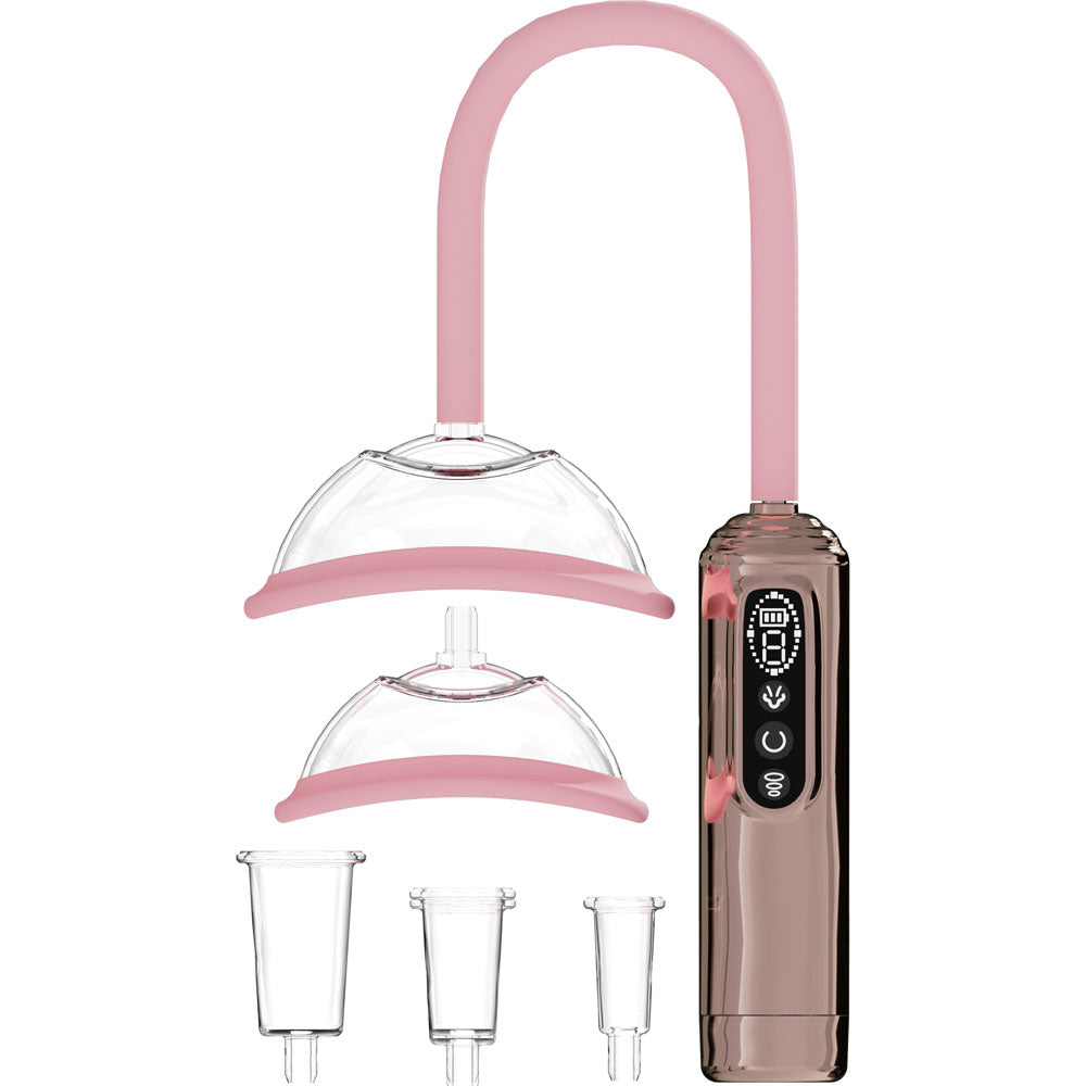 Breast & Nipple Pump - Rose Gold - Rose Gold USB Rechargeable Ladies Pump Set