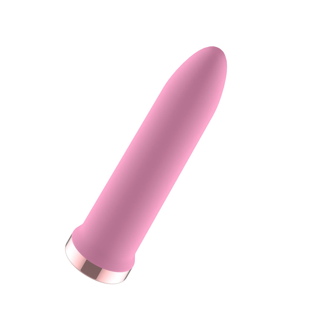 Passion Play Rechargeable Vibrating Bullet - Pink - Pink 9.8 cm USB Rechargeable Bullet