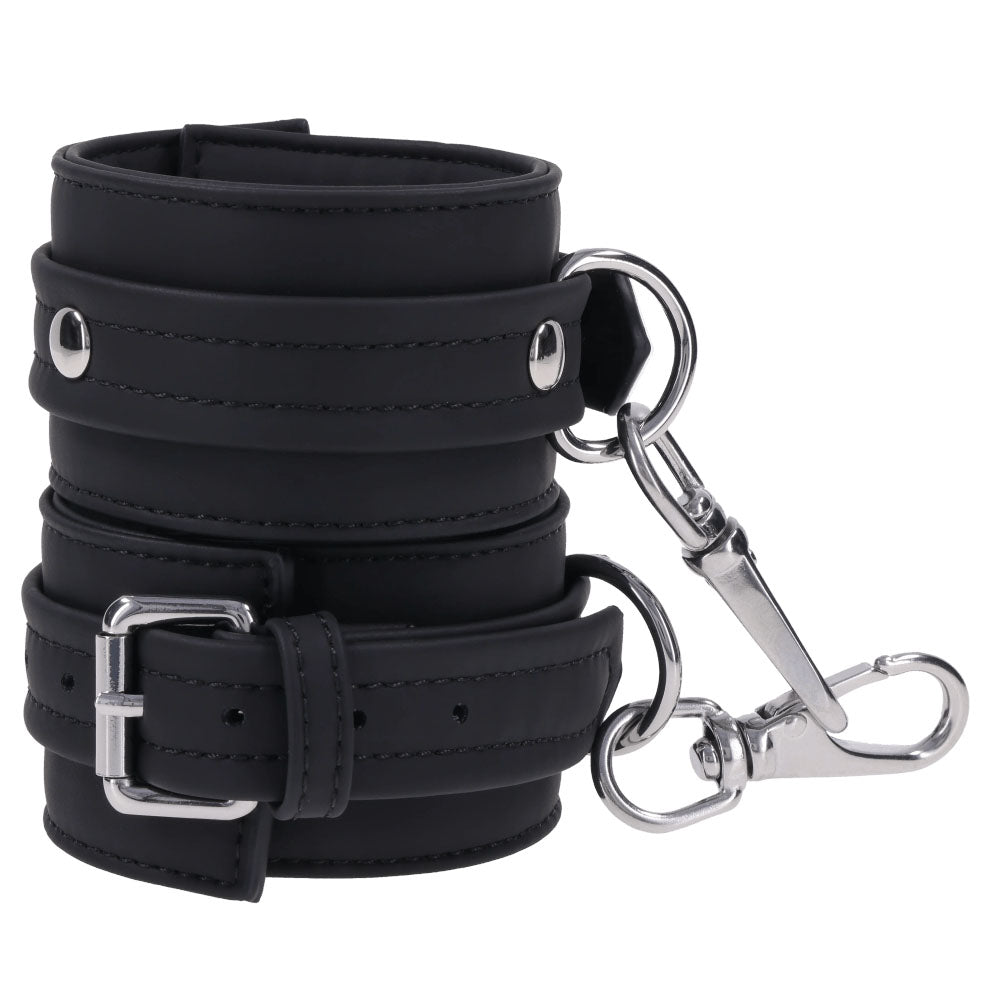 SPORTSHEETS Signature Midnight Muse Ankle Cuffs - Black Adjustable Leg Restraints