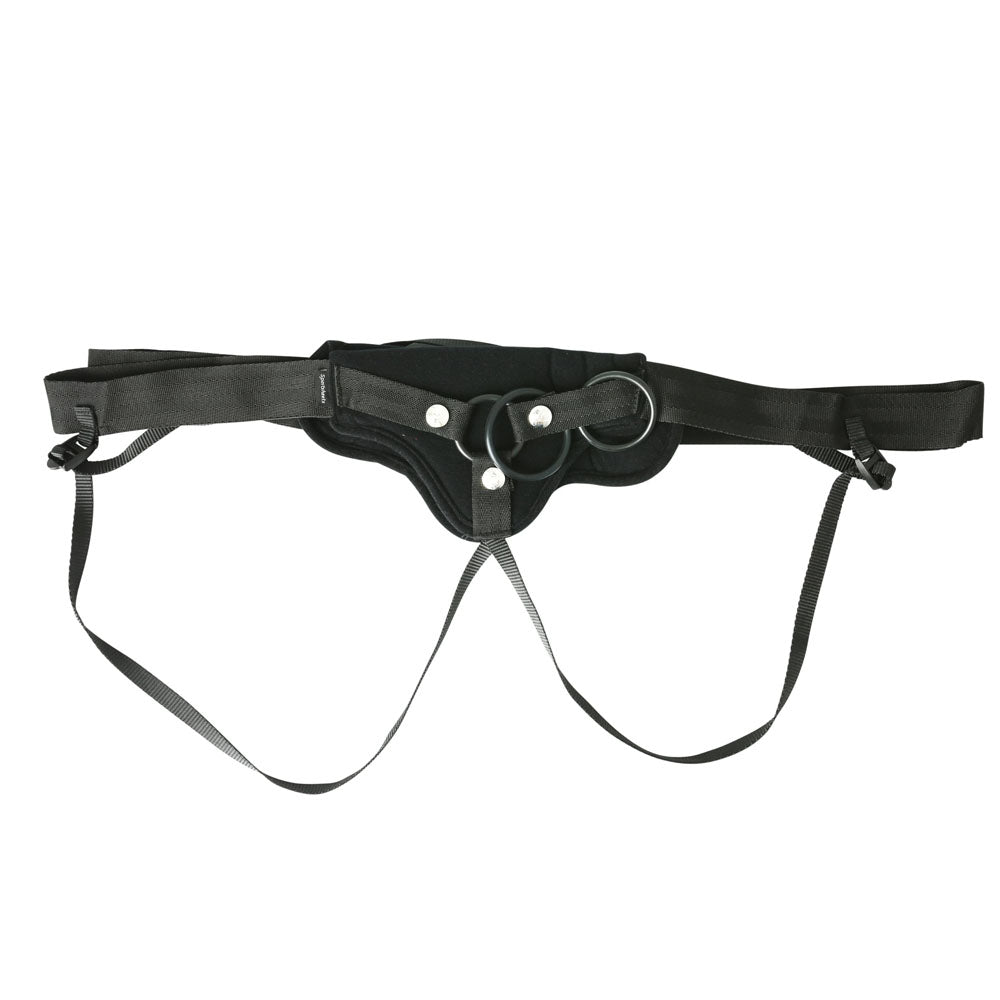 SPORTSHEETS Curvy Divine Strap-On - Black Plus Size Adjustable Strap-On Harness (No Probe Included)