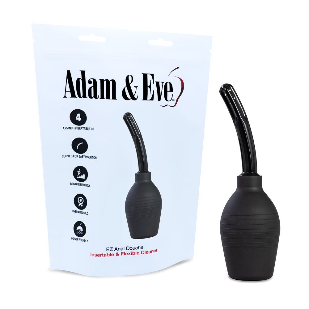 Adam & Eve Ez Anal Douche - Black Douche - Silk and Sin