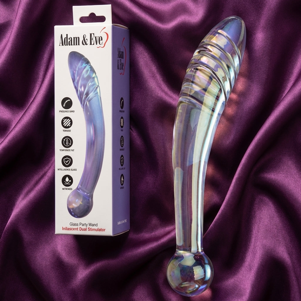 Adam & Eve FAIRY WAND - 22 cm Glass Dildo - Silk and Sin