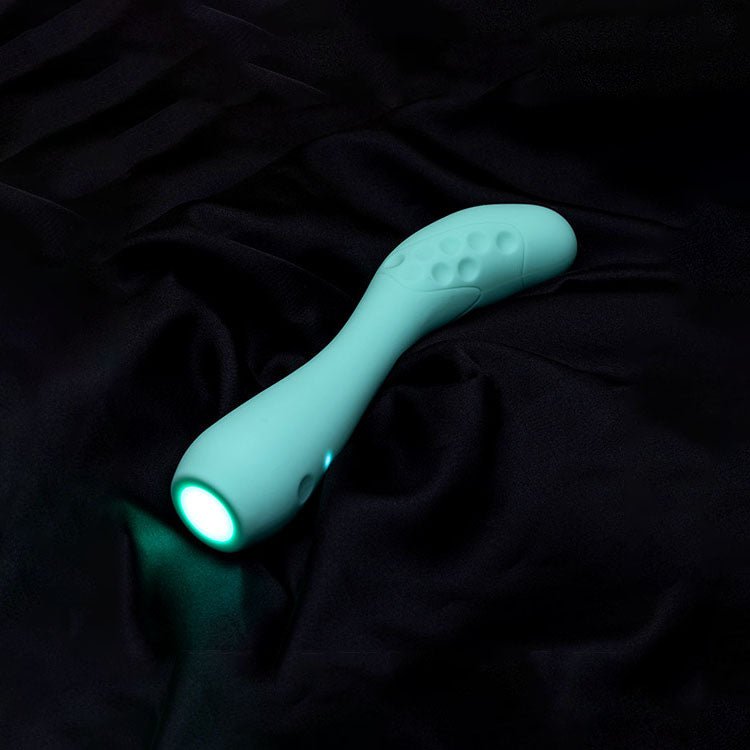 Adam & Eve GROOVY GLOW - UPS Flexie - Blue 19 cm USB Rechargeable G - Spot Vibrator - silkandsin