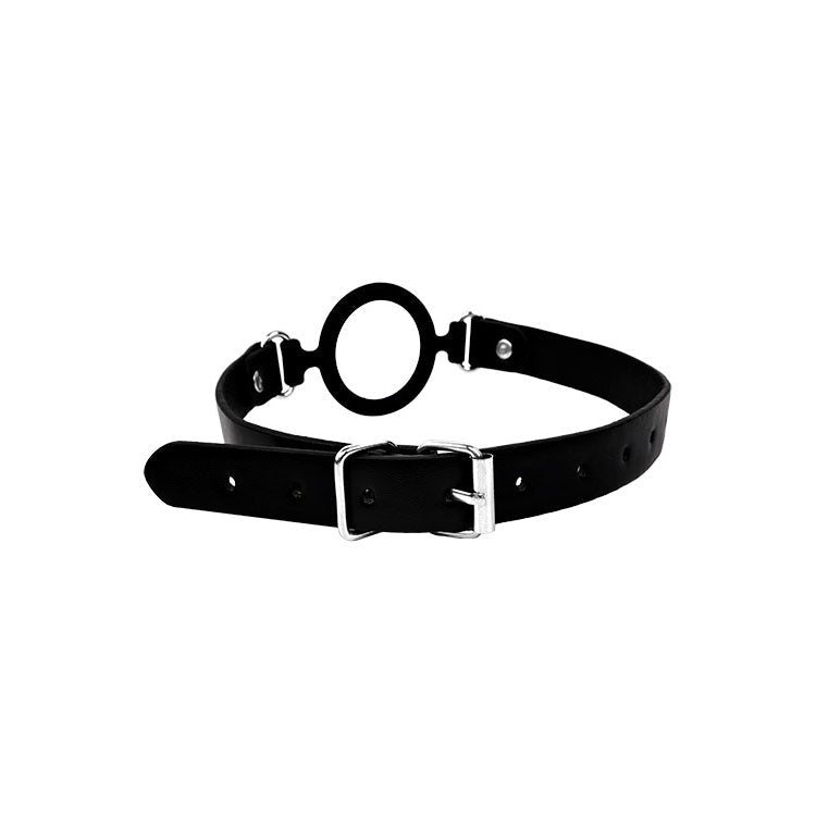 Adam & Eve OPEN WIDE - Black Adjustable Mouth Restraint - silkandsin