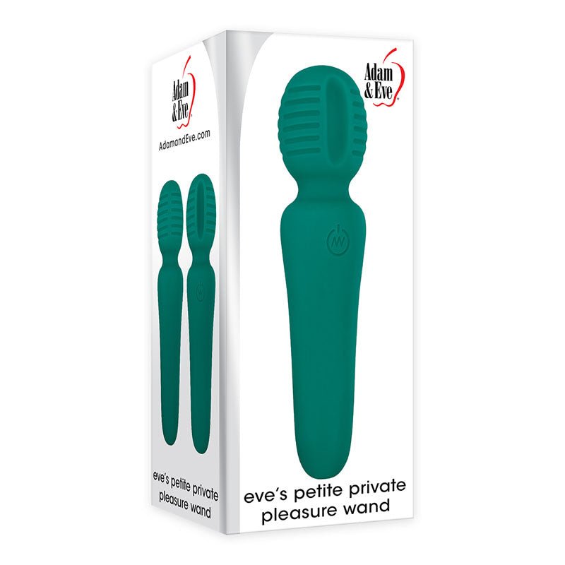 Adam & Eve Petite Private Pleasure Wand - Green 14.8 cm USB Rechargeable Massager Wand - Silk and Sin