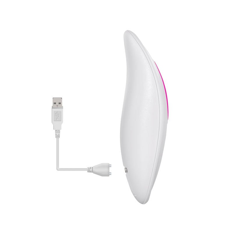 Adam & Eve Rechargeable Dual Entry Vibe - Pink USB Rechargeable Vibrator with Remote Control - Silk and Sin