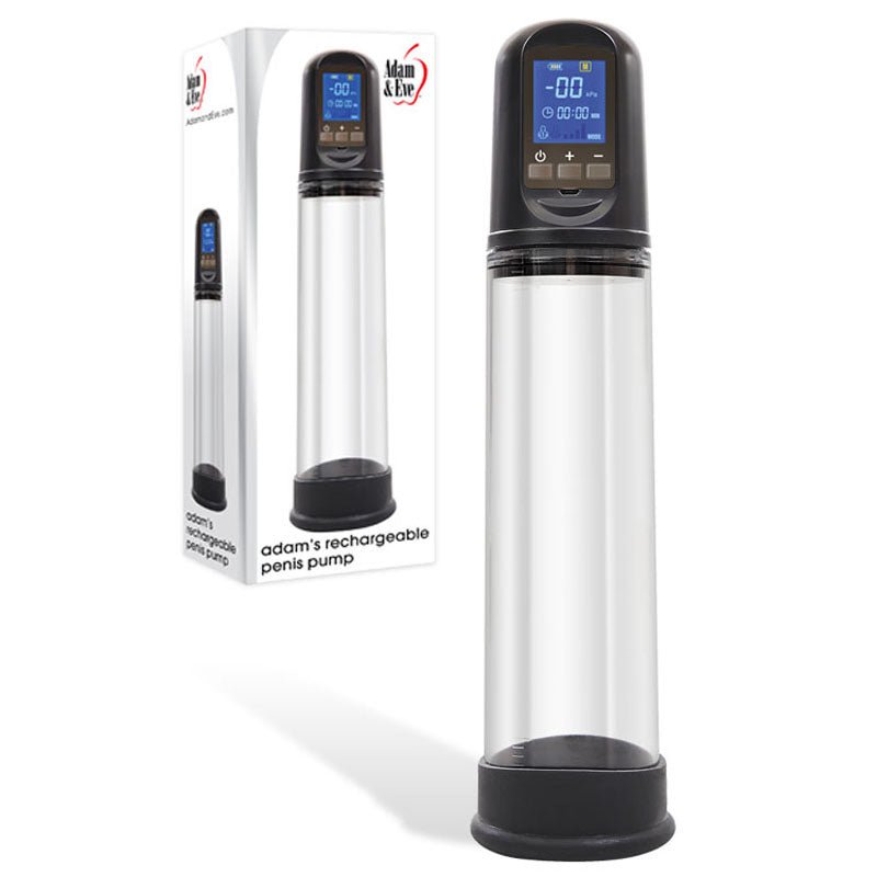 Adam & Eve Rechargeable Penis Pump - USB Rechargeable Powered Penis Pump - silkandsin